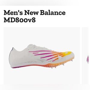 New Balance MD 800 Racing shoe. Size men 12. Good condition.